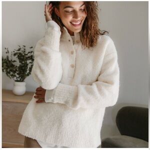 NWT Jenni Kayne Boucle Button Pullover